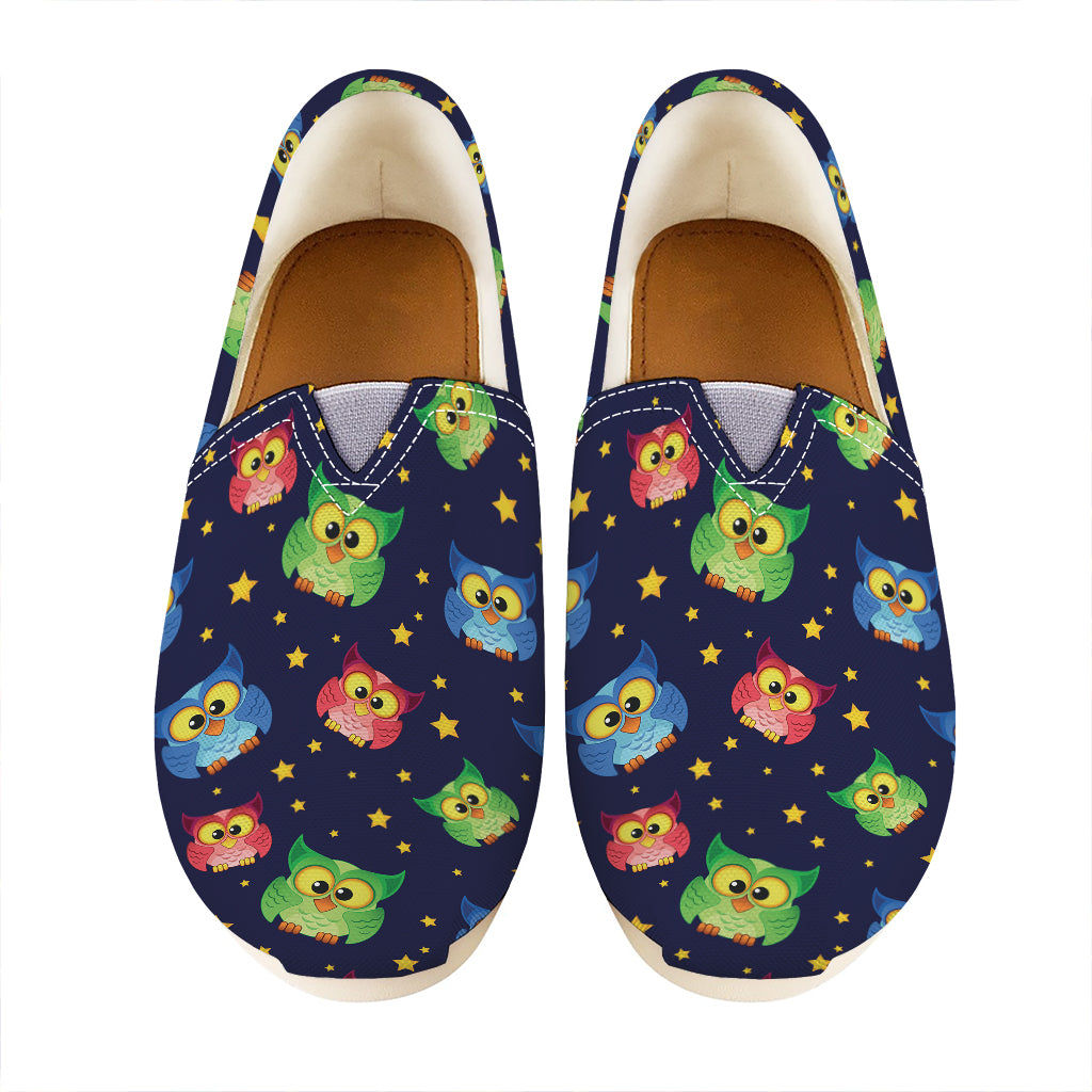 Owl And Star Pattern Print Casual Shoes