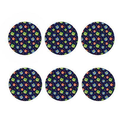 Owl And Star Pattern Print Coaster Set