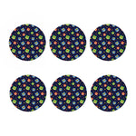 Owl And Star Pattern Print Coaster Set