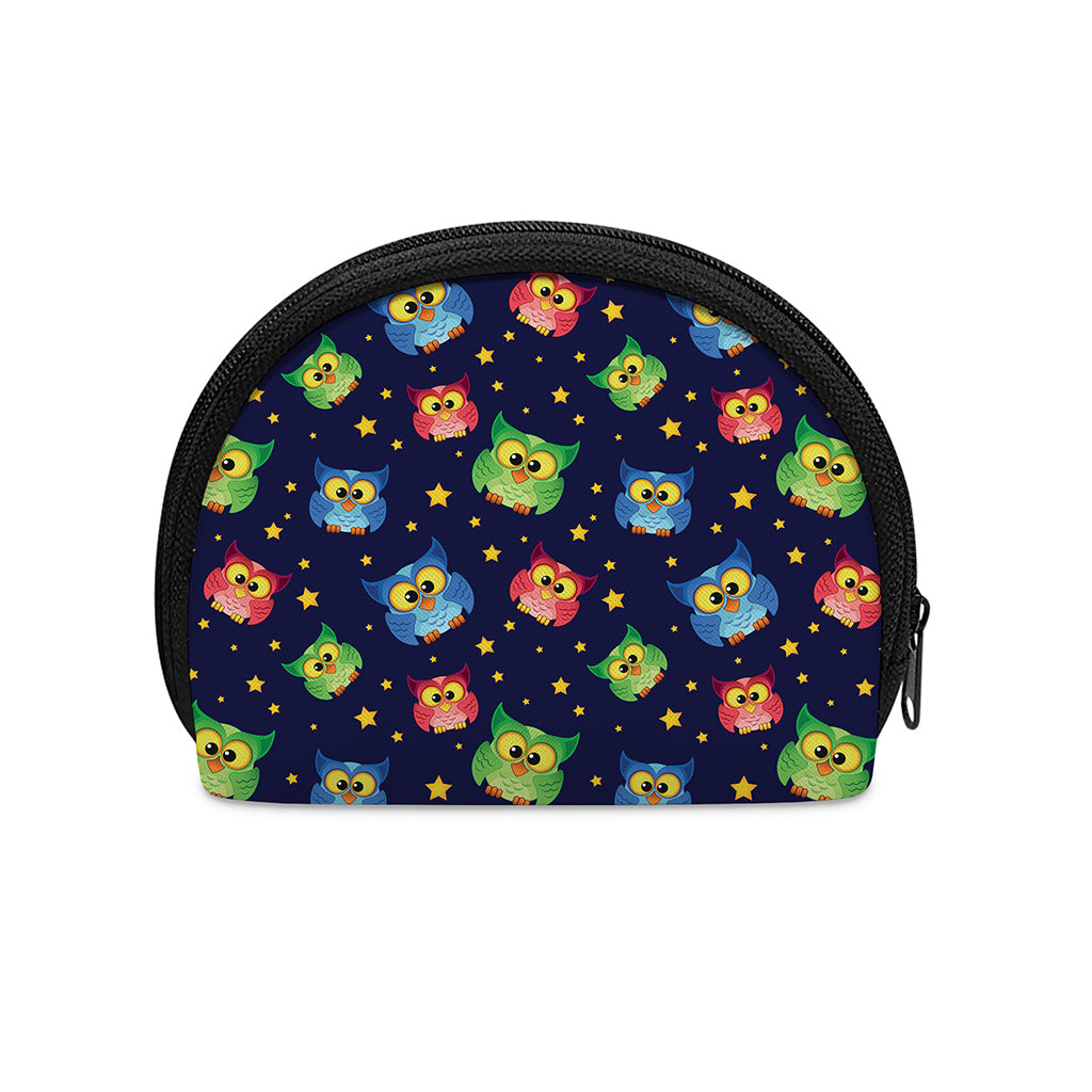 Owl And Star Pattern Print Coin Purse