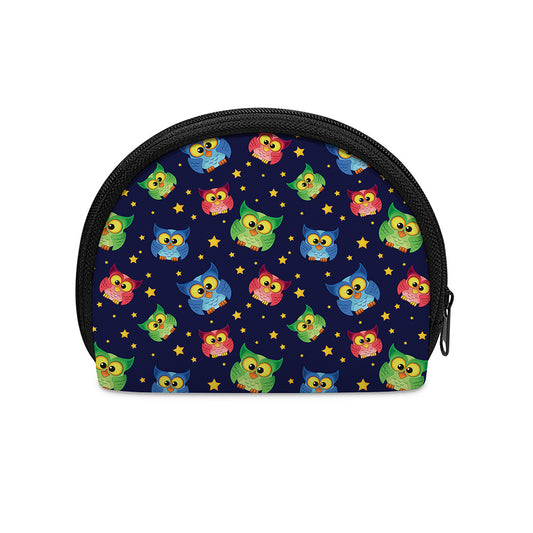 Owl And Star Pattern Print Coin Purse