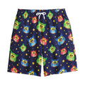 Owl And Star Pattern Print Cotton Shorts