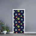 Owl And Star Pattern Print Door Sticker