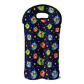 Owl And Star Pattern Print Double Neoprene Wine Tote