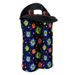 Owl And Star Pattern Print Double Neoprene Wine Tote