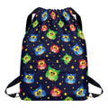 Owl And Star Pattern Print Drawstring Backpack