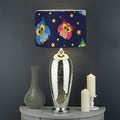Owl And Star Pattern Print Drum Lamp Shade