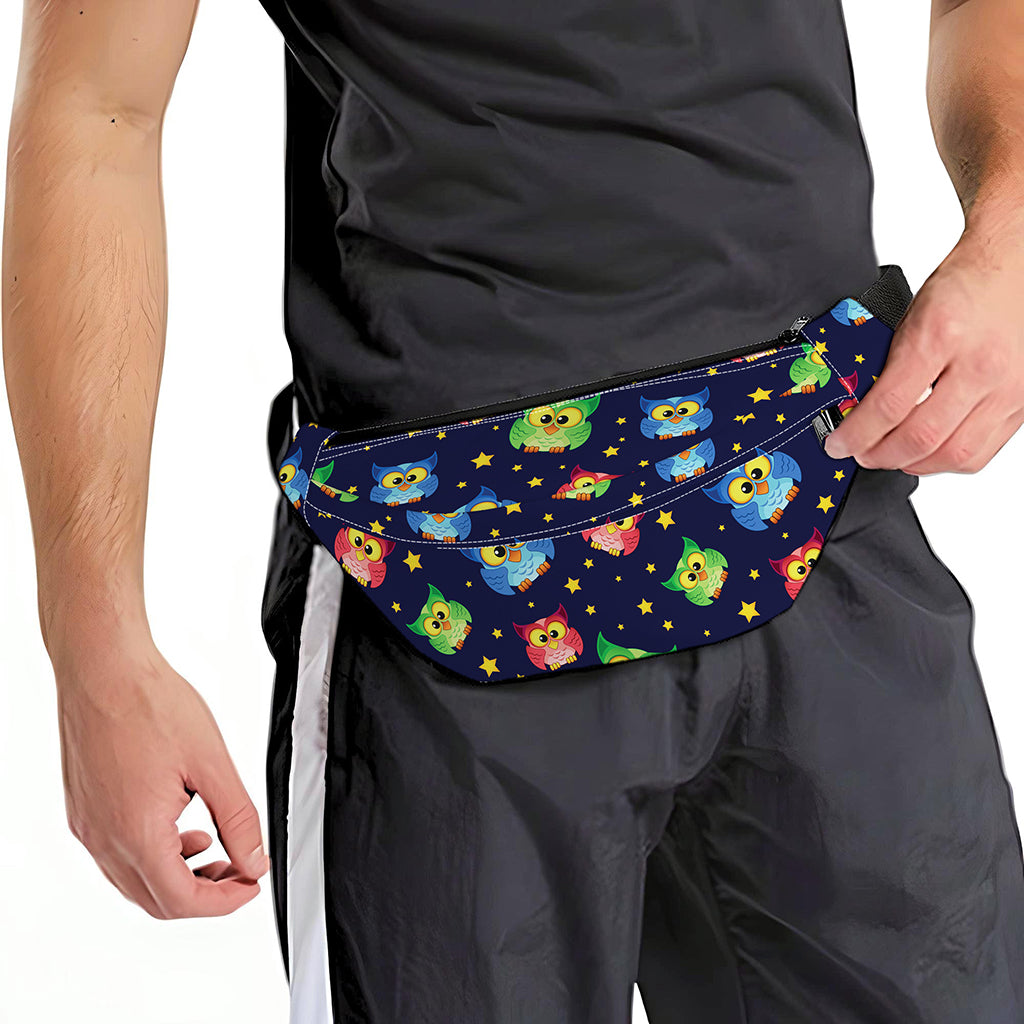 Owl And Star Pattern Print Fanny Pack