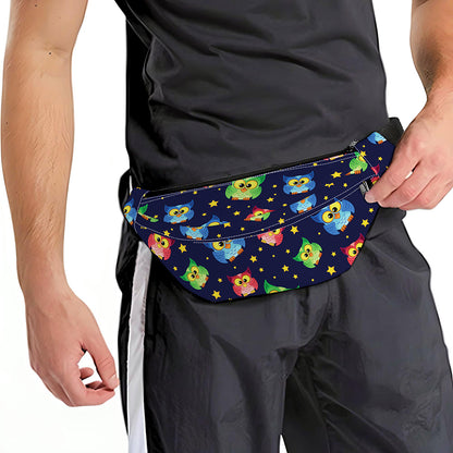 Owl And Star Pattern Print Fanny Pack