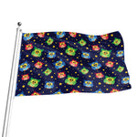 Owl And Star Pattern Print Flag