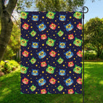 Owl And Star Pattern Print Garden Flag