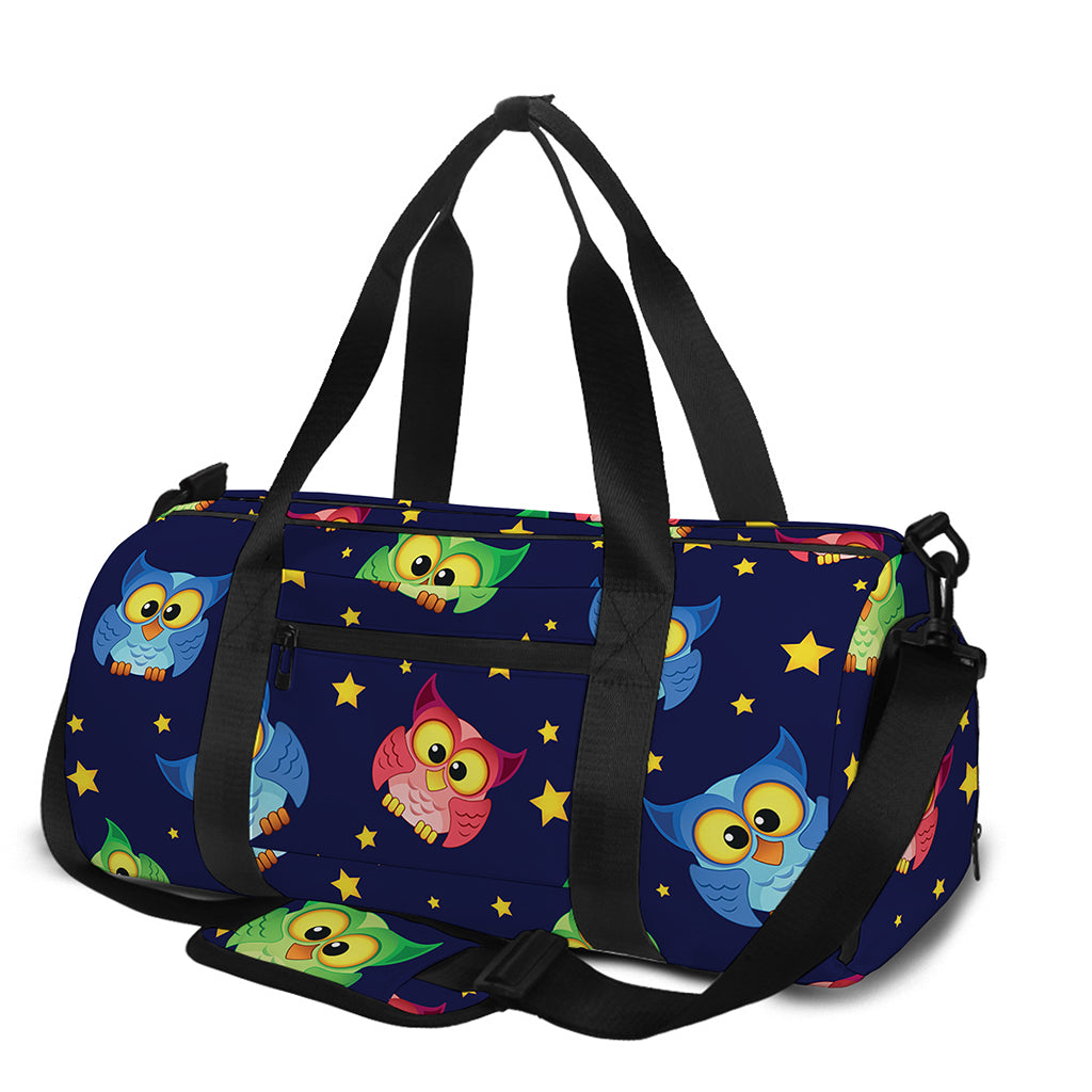 Owl And Star Pattern Print Gym Bag