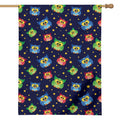 Owl And Star Pattern Print House Flag