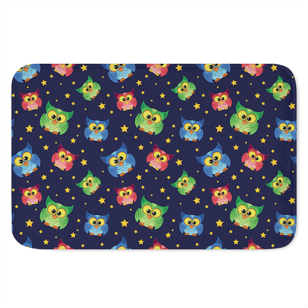 Owl And Star Pattern Print Indoor Door Mat