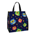 Owl And Star Pattern Print Insulated Lunch Tote