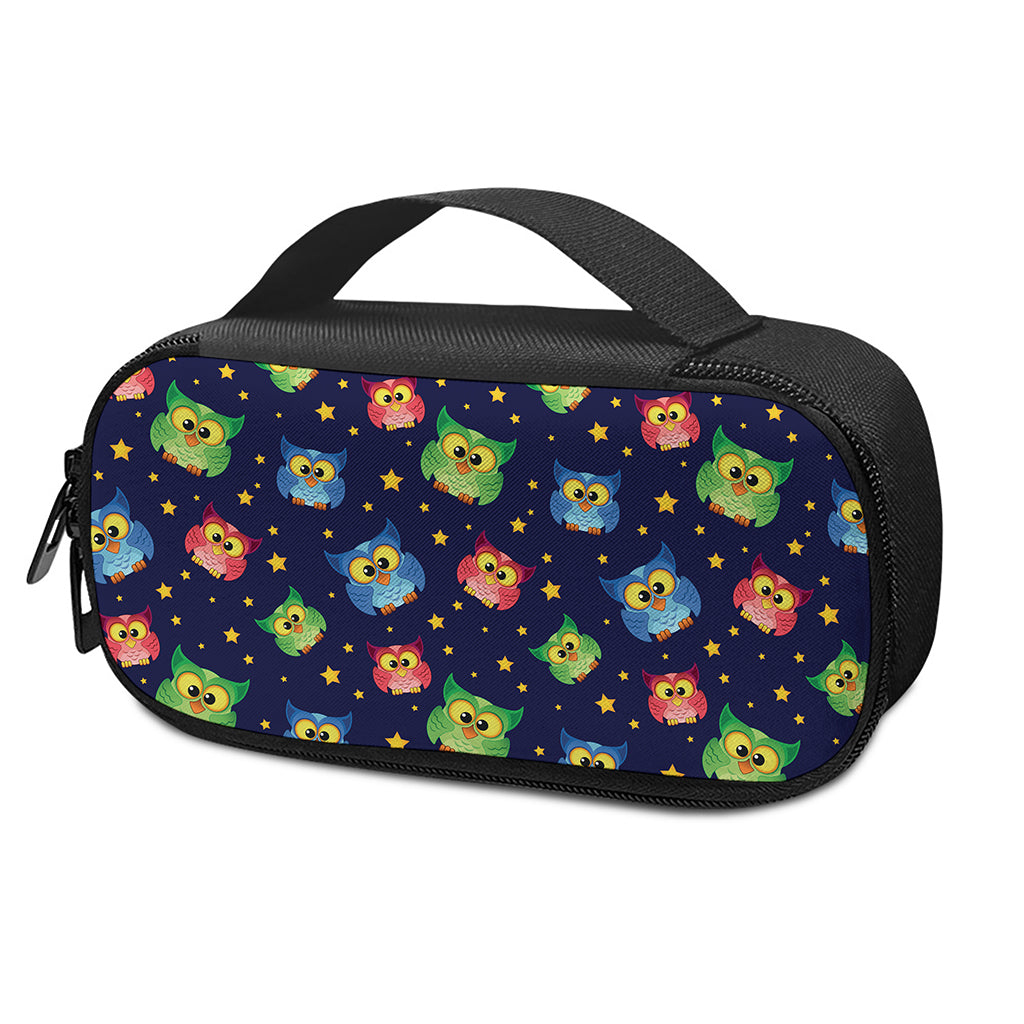 Owl And Star Pattern Print Insulin Cooler Travel Case