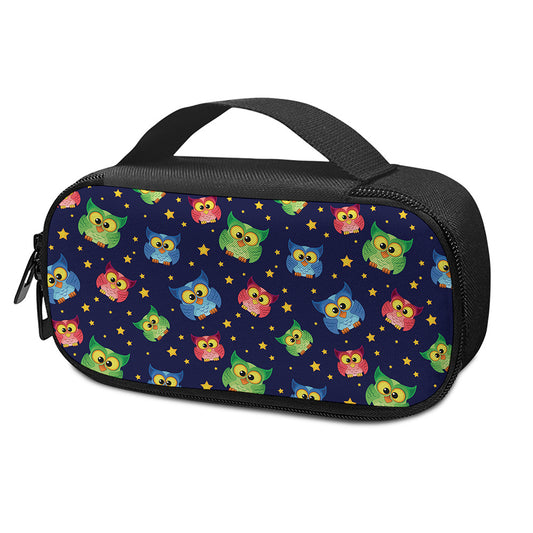 Owl And Star Pattern Print Insulin Cooler Travel Case