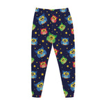 Owl And Star Pattern Print Jogger Pants