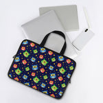 Owl And Star Pattern Print Laptop Sleeve With Handle