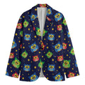 Owl And Star Pattern Print Men's Blazer
