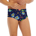 Owl And Star Pattern Print Men's Briefs
