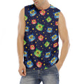 Owl And Star Pattern Print Men's Fitness Tank Top