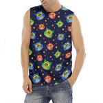 Owl And Star Pattern Print Men's Fitness Tank Top