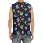 Owl And Star Pattern Print Men's Fitness Tank Top