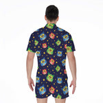 Owl And Star Pattern Print Men's Rompers