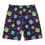 Owl And Star Pattern Print Men's Swim Trunks