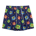 Owl And Star Pattern Print Mesh Shorts