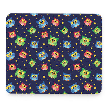 Owl And Star Pattern Print Mouse Pad