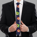 Owl And Star Pattern Print Necktie