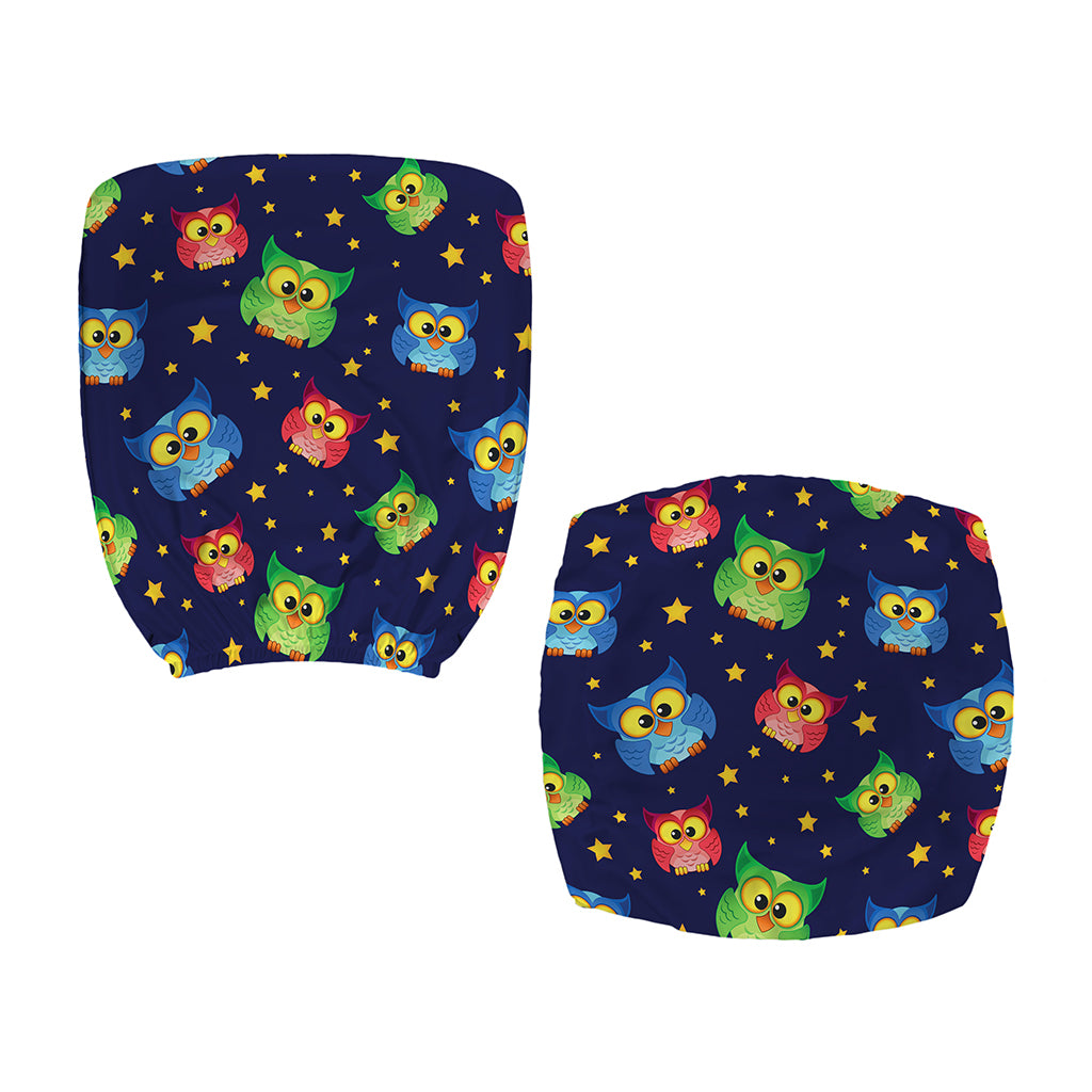 Owl And Star Pattern Print Office Chair Cover