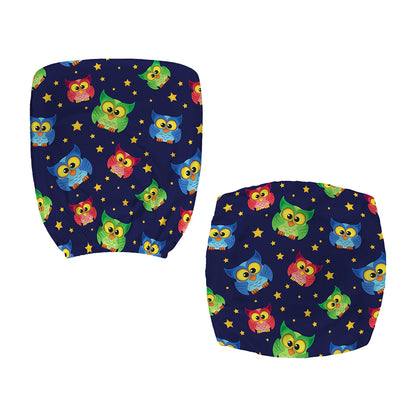Owl And Star Pattern Print Office Chair Cover