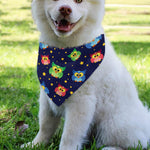 Owl And Star Pattern Print Over The Collar Dog Bandana