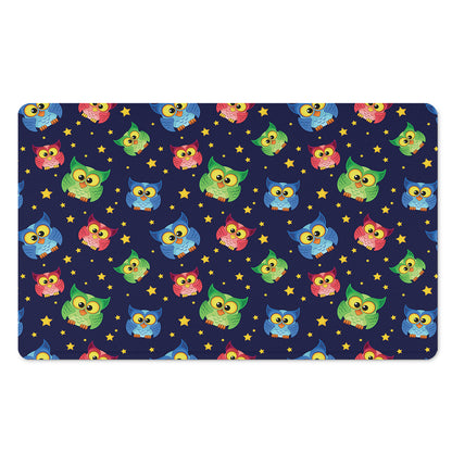 Owl And Star Pattern Print Polyester Doormat