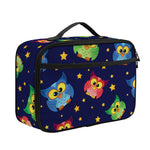 Owl And Star Pattern Print Portable Lunch Bag