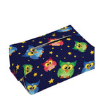 Owl And Star Pattern Print Rectangle Tissue Box Cover