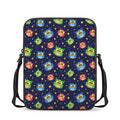 Owl And Star Pattern Print Rectangular Crossbody Bag