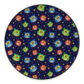Owl And Star Pattern Print Round Floor Mat