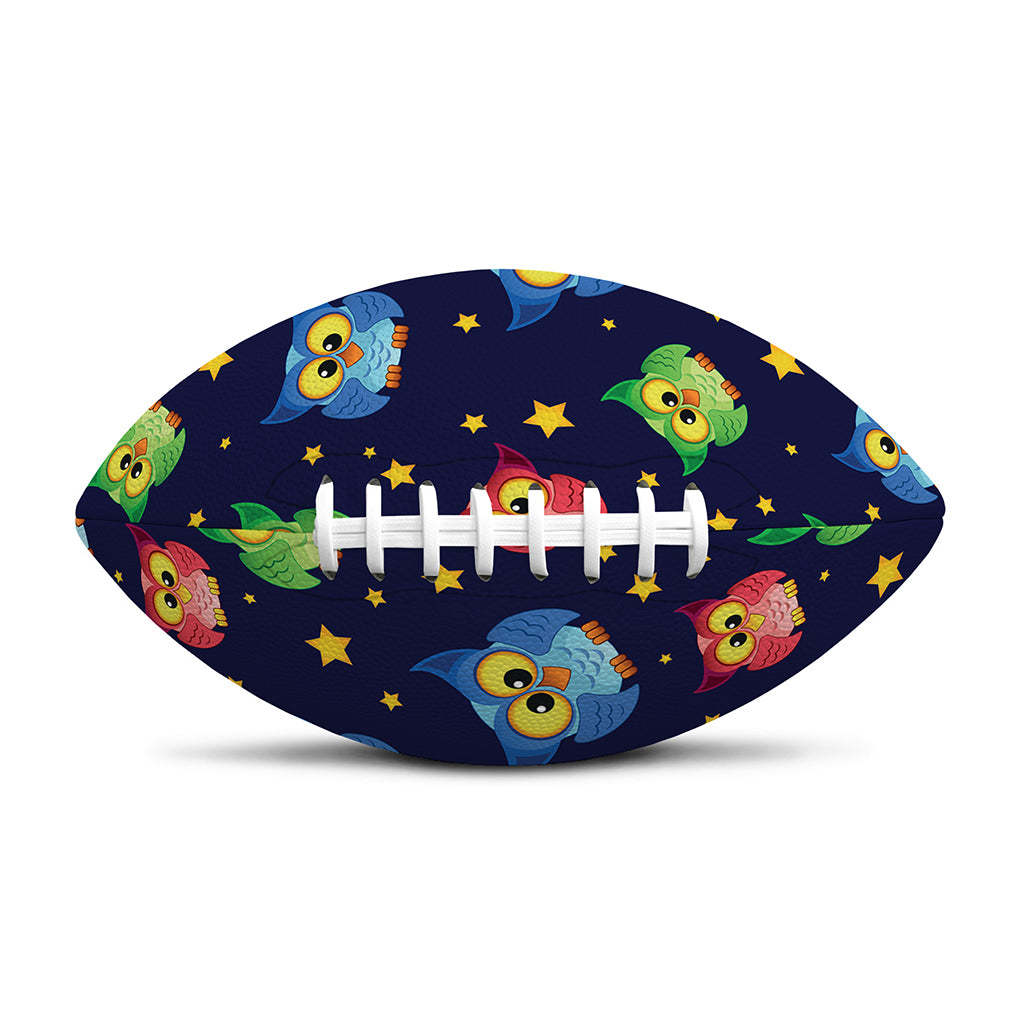 Owl And Star Pattern Print Rugby Ball
