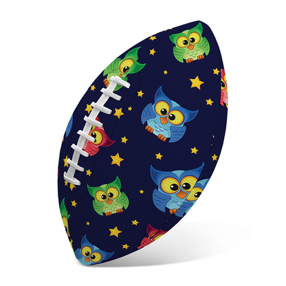 Owl And Star Pattern Print Rugby Ball