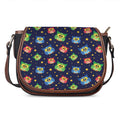 Owl And Star Pattern Print Saddle Bag