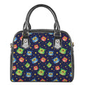 Owl And Star Pattern Print Shoulder Handbag