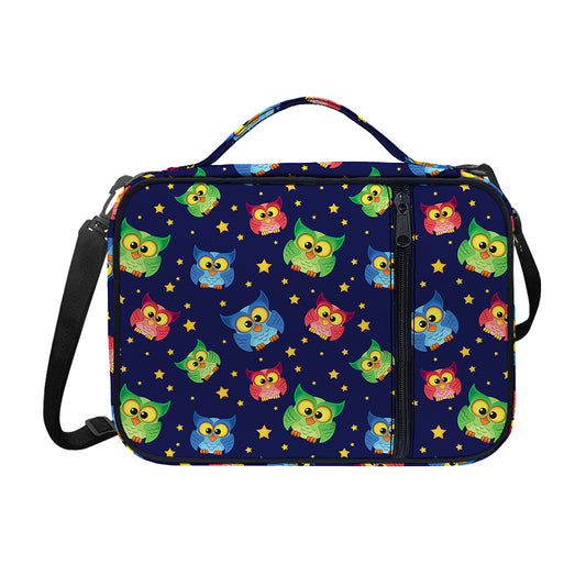 Owl And Star Pattern Print Shoulder Strap Bible Bag