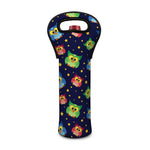 Owl And Star Pattern Print Single Neoprene Wine Tote