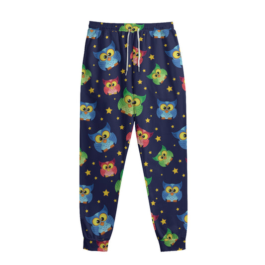 Owl And Star Pattern Print Sweatpants