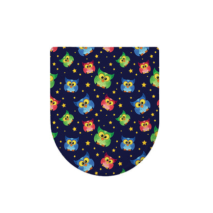 Owl And Star Pattern Print Toilet Lid Cover