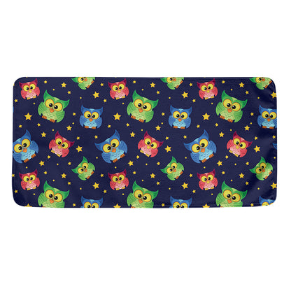 Owl And Star Pattern Print Towel